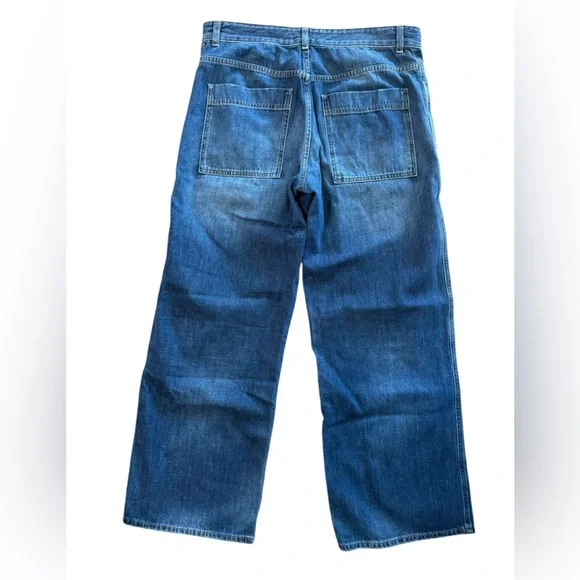 Me+Em Cotton Patch Pocket Utility Jean Baggy Straight Jean Inseam 30'' Sz 31 - Picture 8 of 14